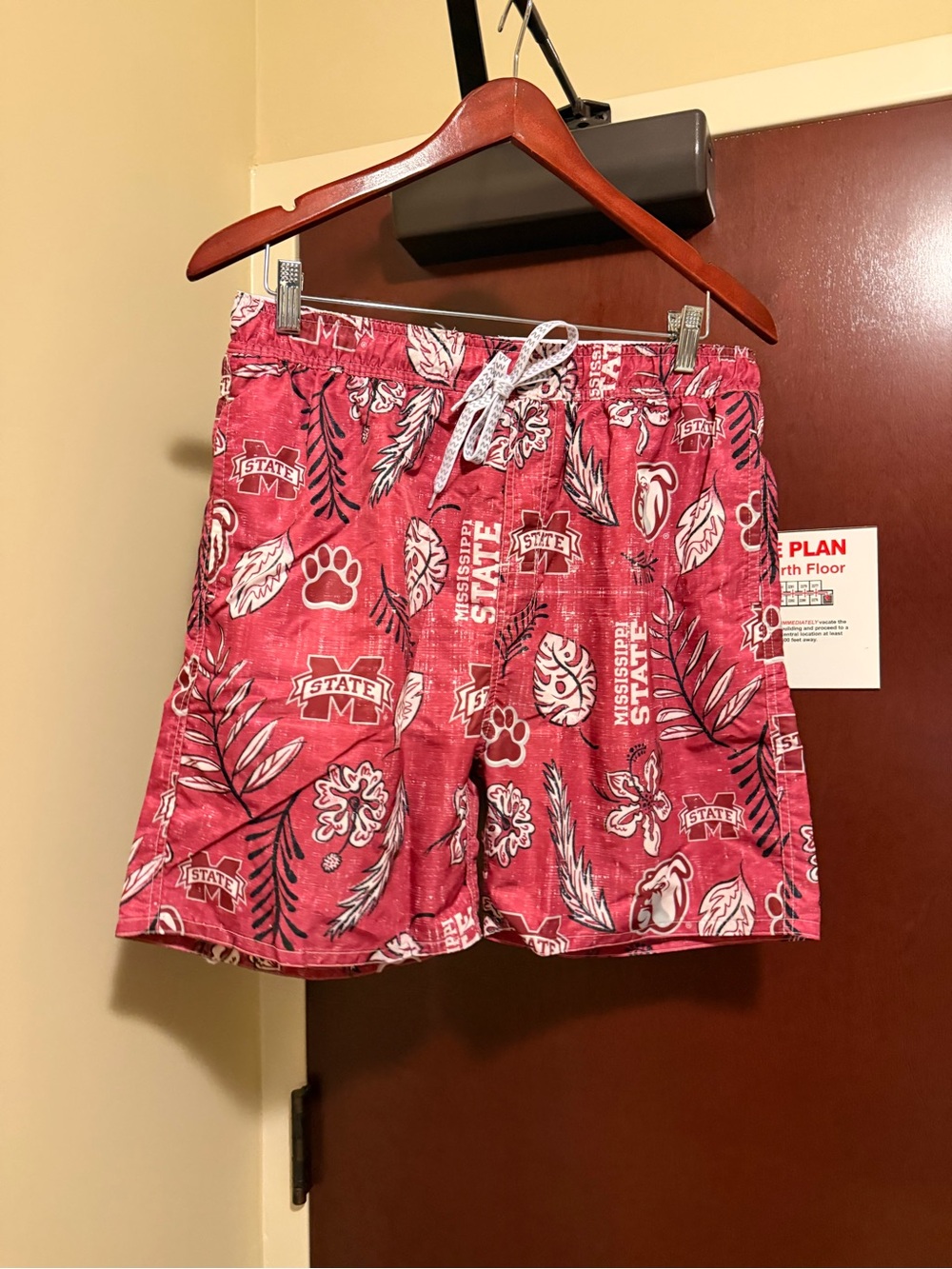 Mississippi State Maroon Logo Swim Trunks